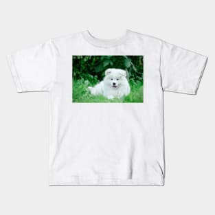 Samoyed puppies portrait Kids T-Shirt